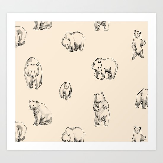 Bears Art Print