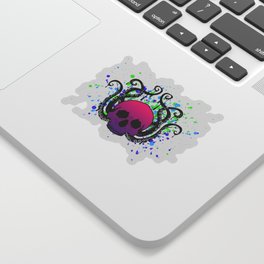 Octopus Skull Sticker