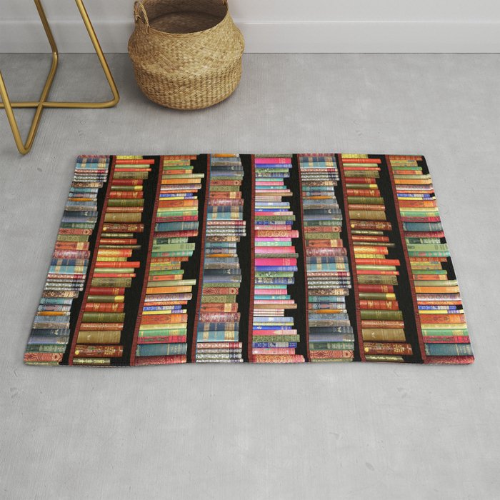 Vintage Books Ft Jane Austen More Rug By Magentarose Society6