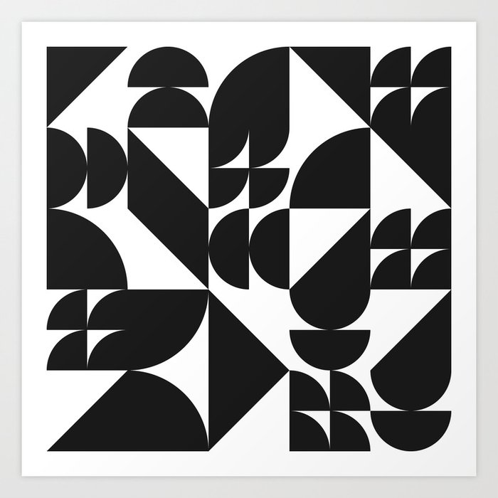 Geometrical modern classic shapes composition 1 Art Print