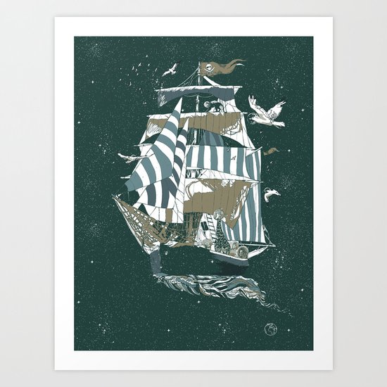 Sail to The Moon Art Print