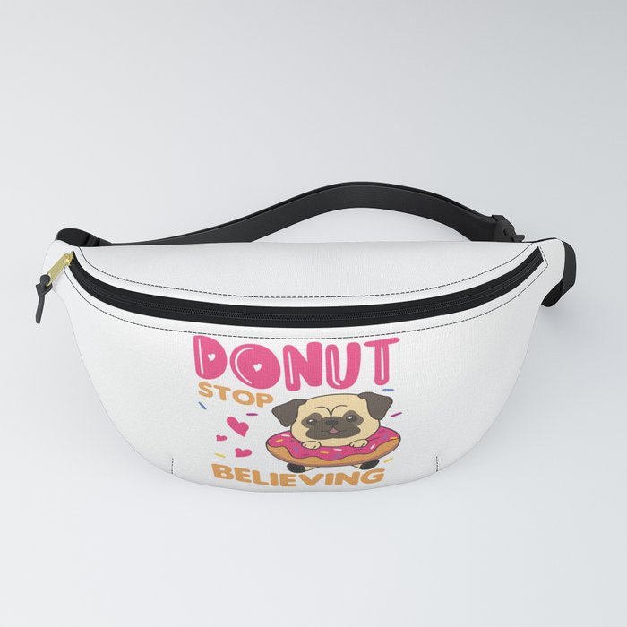 Cute Pug Funny Animals In Donut Pink Fanny Pack