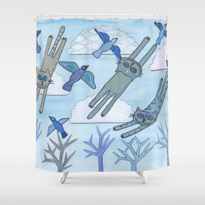 Kitty Dreams Shower Curtain