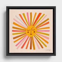 Sunshine – Retro Ochre Palette Framed Canvas