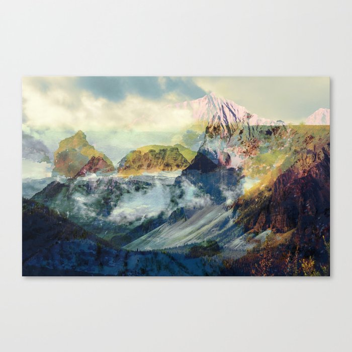 Mountain Landscape Digital Art Canvas Print By Oanaso