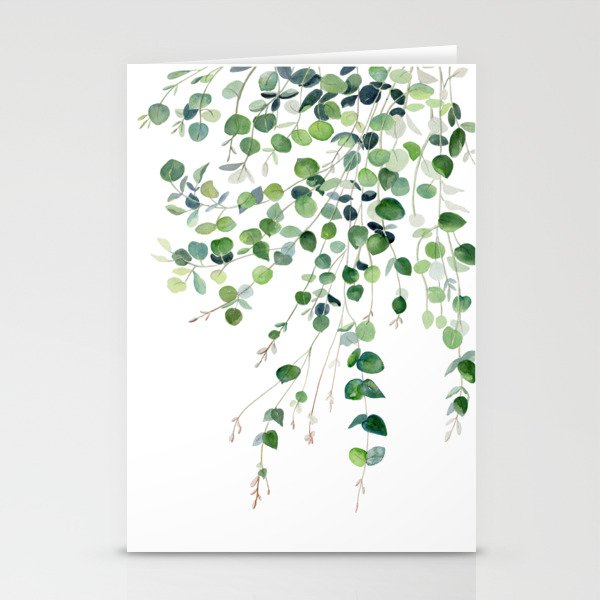 Eucalyptus Watercolor Stationery Cards