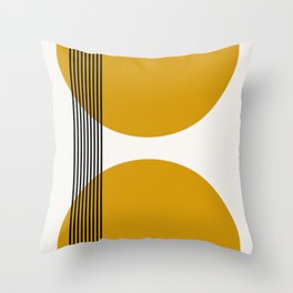 Mid century Sun abstract modern geometric Throw Pillow