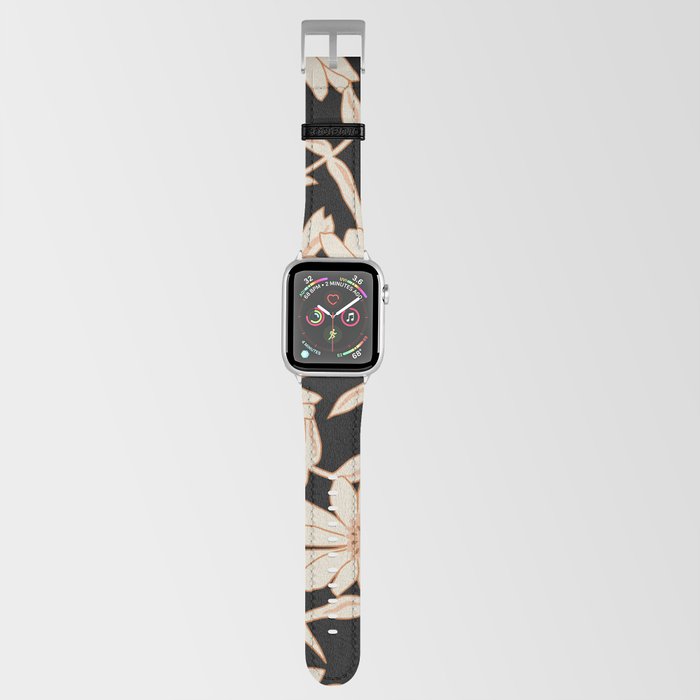 Charismatic Floral on Black Apple Watch Band