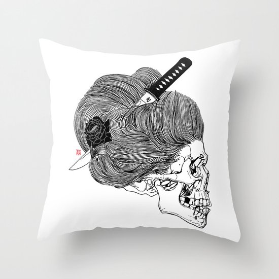 A Lady From Japan Throw Pillow