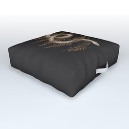 The Snake and Fern Outdoor Floor Cushion