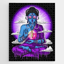 Psychedelic Buddha Jigsaw Puzzle