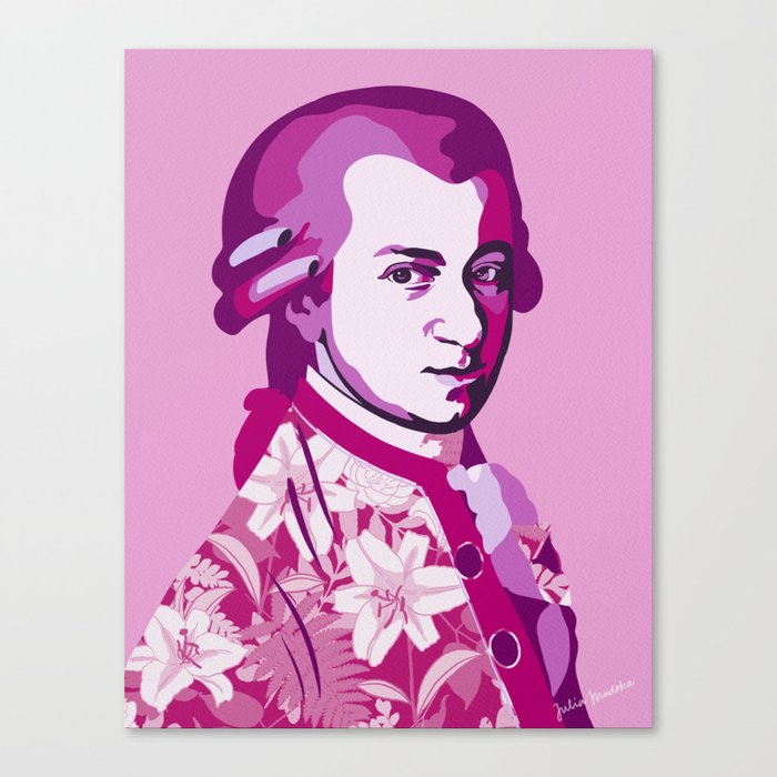 Hot Pink Mozart  Canvas Print