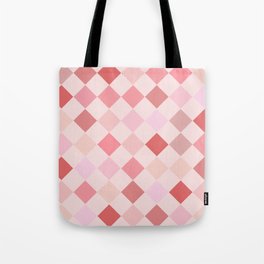 Pinkie Slanted Checker Tote Bag