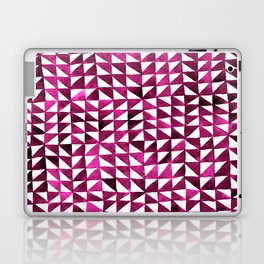 Triangle Grid pink and black Laptop Skin