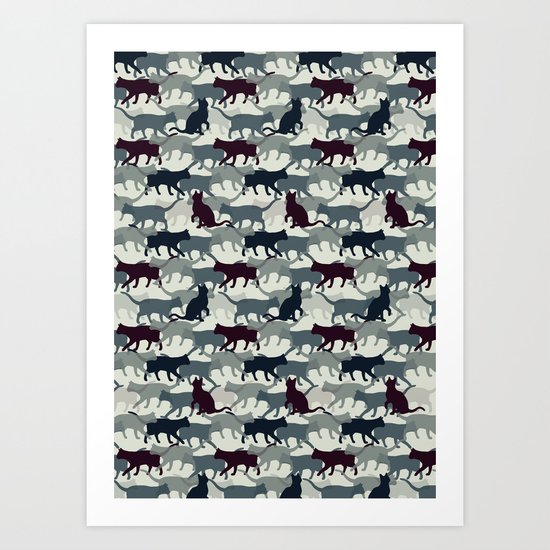 Cat Camo Art Print