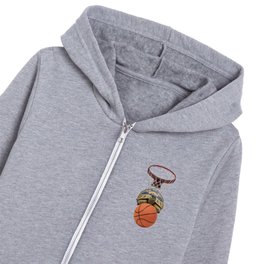 Sports Basket Ball Turtle Tortoise Kids Zip Hoodie