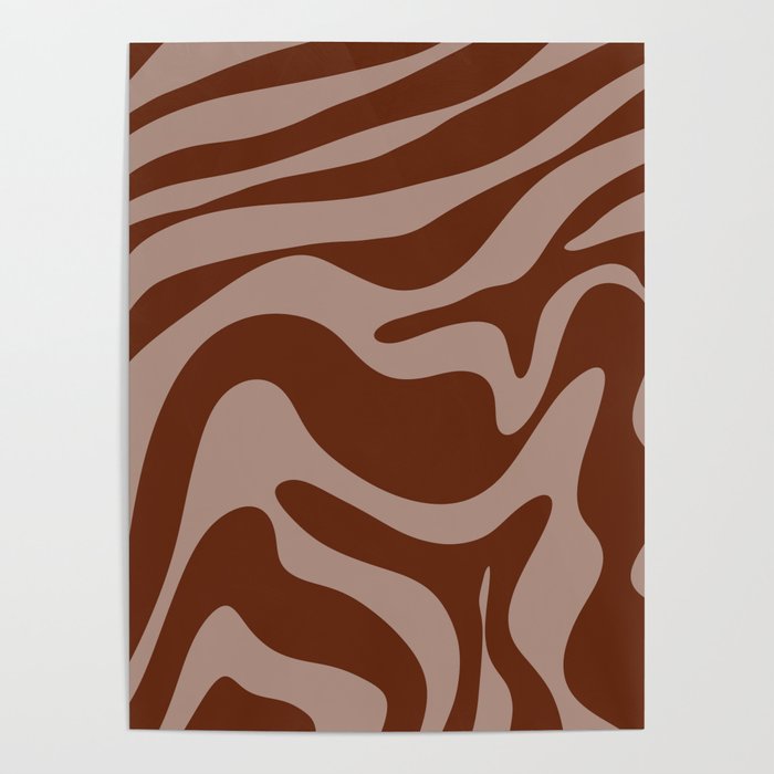 26 Abstract Liquid Swirly Shapes 220802 Valourine Digital Design  Poster