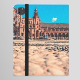 Spain Photography - Beautiful Plaza Under The Blue Sky iPad Folio Case
