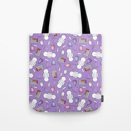 Period protection, PMS ready in Purple Tote Bag