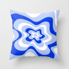 Abstract pattern - blue and white. Throw Pillow