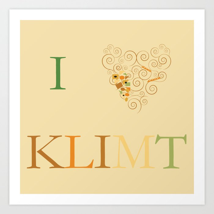 I heart Klimt Art Print