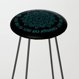 Yoga is the journey of the self, through the self, to the self. Yoga Mandala Blue Pal ColorsDesign Counter Stool