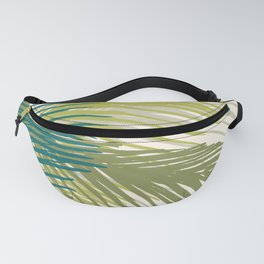 Green Palm Leaf Silhouettes Fanny Pack