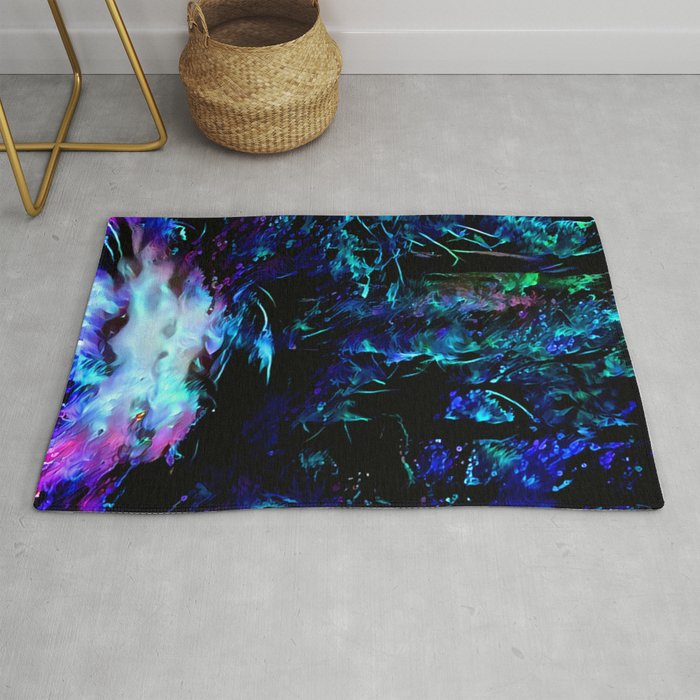 Blacklight Dreams of the Forest Rug