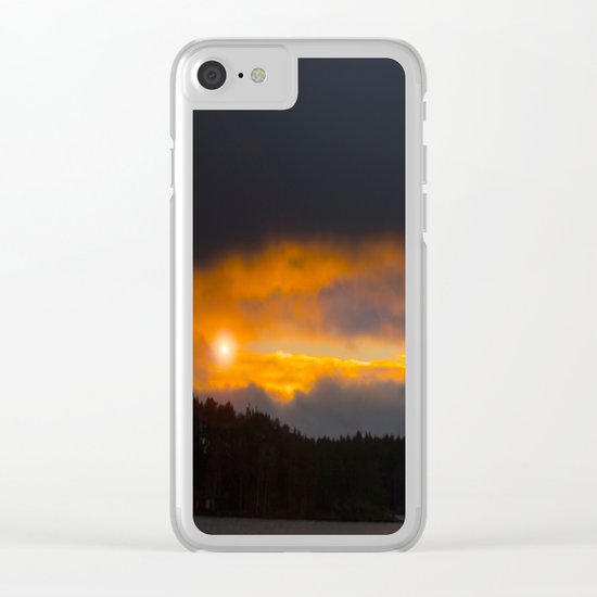 October Cloudy Sunset Clear iPhone Case