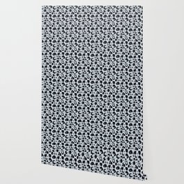 Black And White Leopard Animal Print Pattern Wallpaper