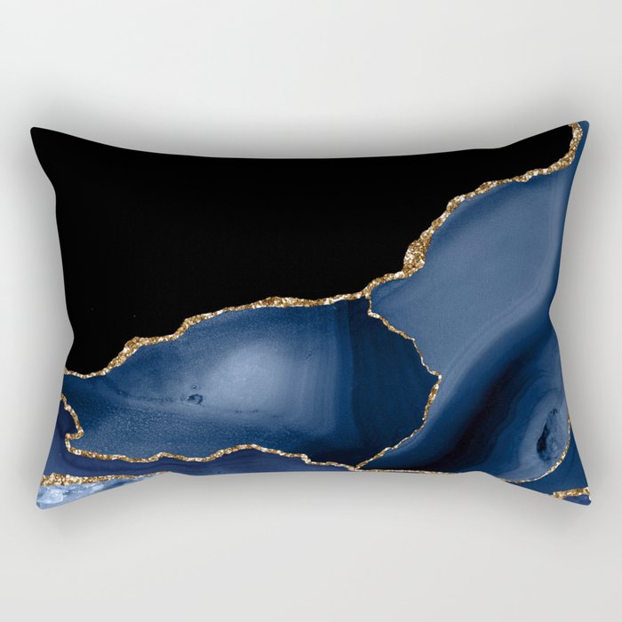 Beautiful Blue Pattern Design Rectangular Pillow