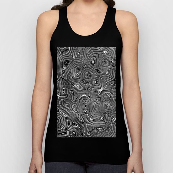 Abstract fancy grey black white design Unisex Tank Top