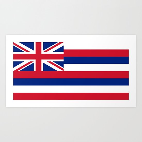 Hawaiian Flag, Official color & scale Art Print