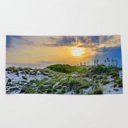 Beach Sand Dunes Sunset Beach Towel