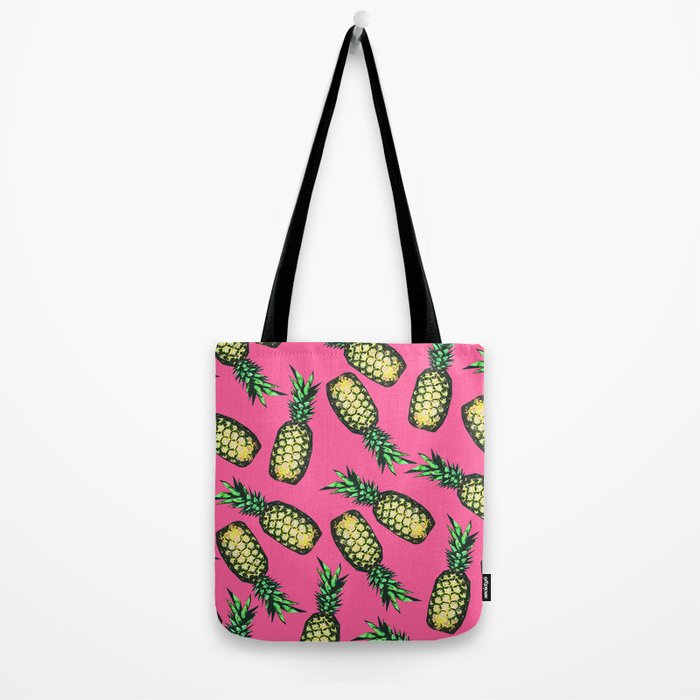 Pineapple Pattern Tote Bag by georgianaparaschiv | Society6