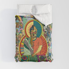 Life of Buddha - 7. Enlightenment and teaching  Duvet Cover | Digital, Pop Surrealism, Graphic Design, Illustration 