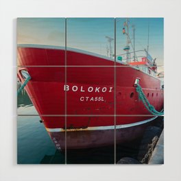 Red Boat Wood Wall Art