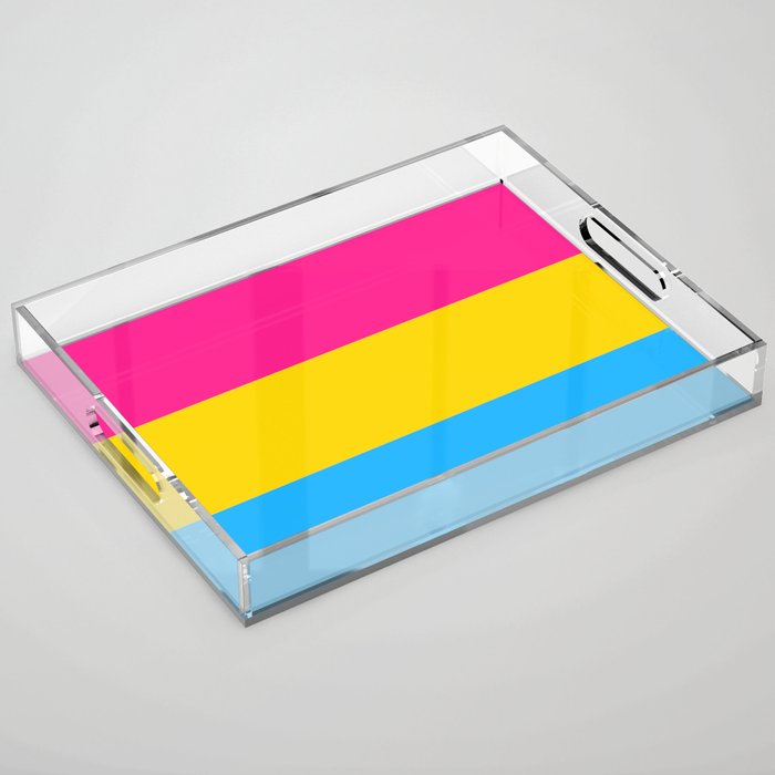 Pansexual flag colors  Acrylic Tray
