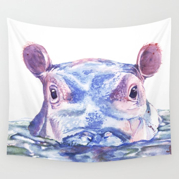 Hippo tapestry sales
