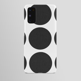 Retro Modern Black Polka Dots On White Android Case