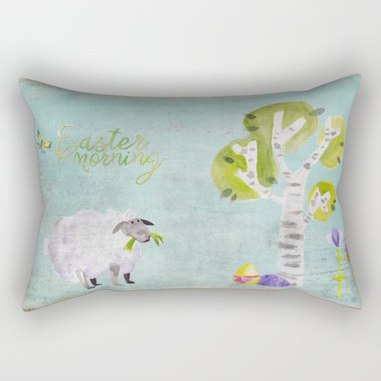 Easter Morning- Animal Sheep - for children Rectangular Pillow