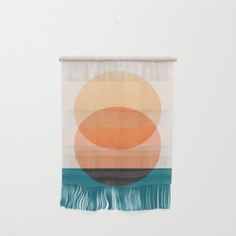 Abstraction_NEW_SUNSET_OCEAN_WAVE_POP_ART_Minimalism_0022D Wall Hanging