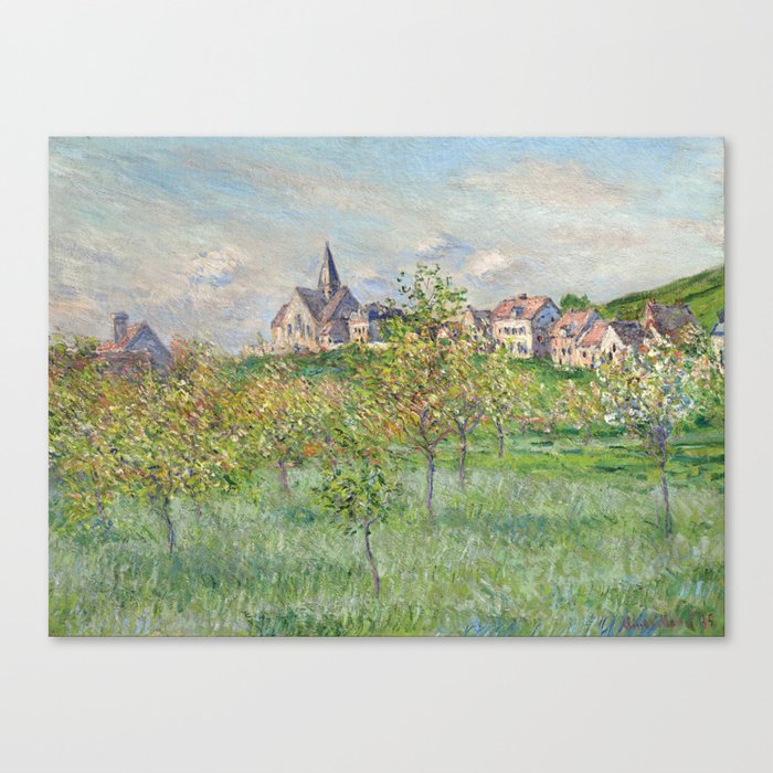 Claude Monet "Printemps à Giverny, effet d'après-midi" Canvas Print