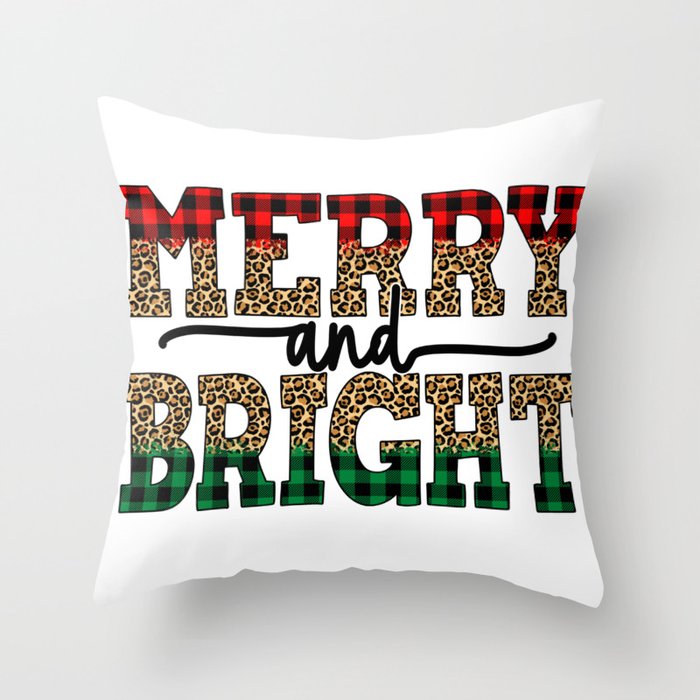 Merry and Bright Throw Pillow