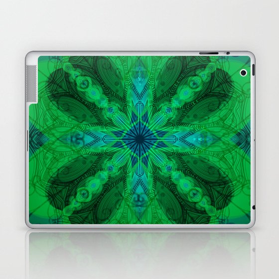 Luck of the Irish Triskillion Spiral and Four Leaf Clover Laptop & iPad Skin