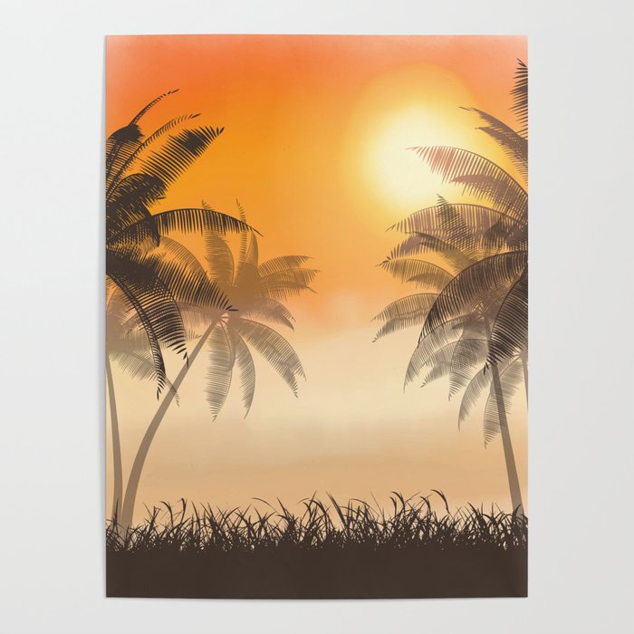 Palm trees Poster