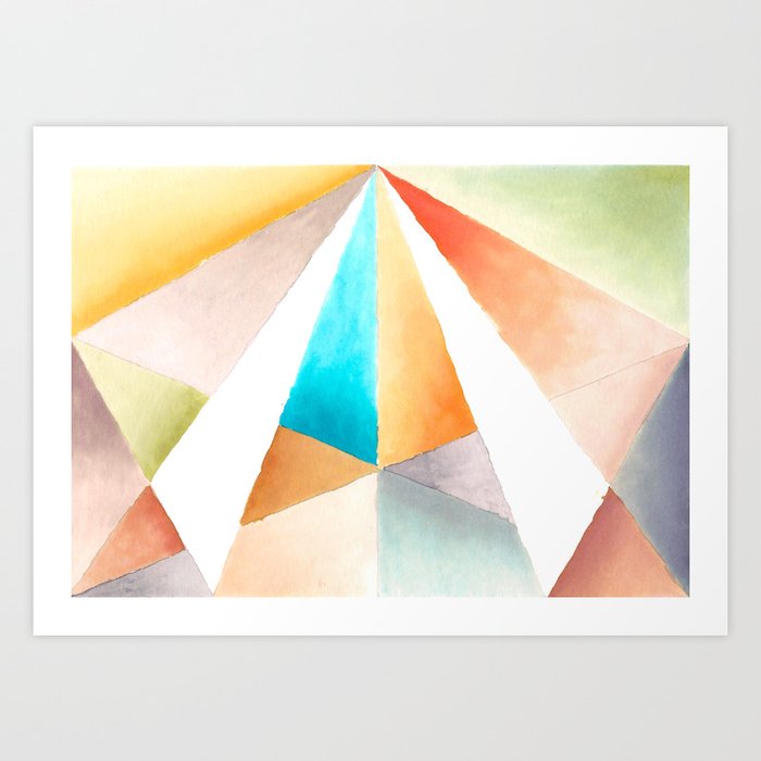 Geometric Watercolor Art Print
