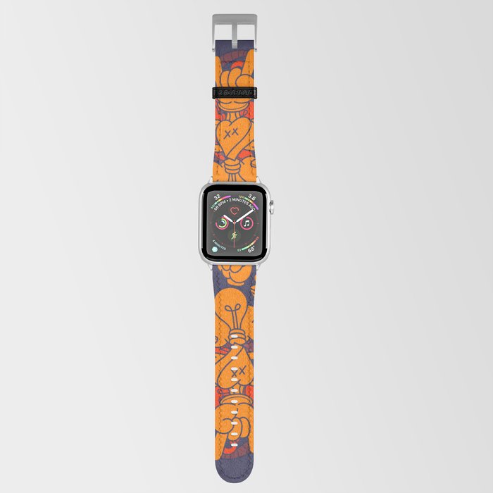 Symmetry Doodle 11 - Orange Apple Watch Band