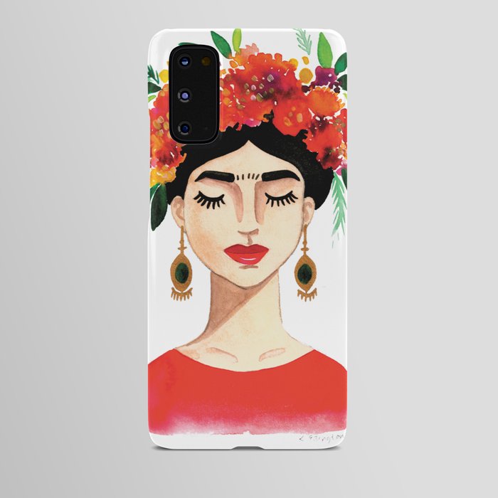 Floral Frida - Red Android Case