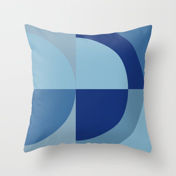 Accolade Blue Geometric Blue Large Throw Pillow With Insert
